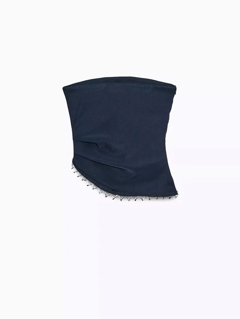 Zara Strapless Tube Top with Rhinestone Trim